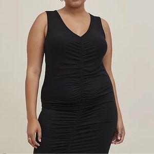 Mini Jersey Runched Bodycon Dress